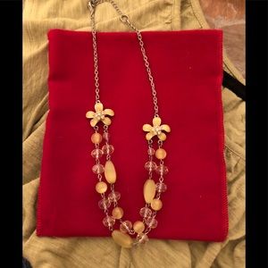 Flower Power Lime Green Choker Style Necklace